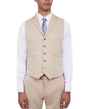 Brooklyn Brigade Slim Fit Performance Knit Vest - Natural
