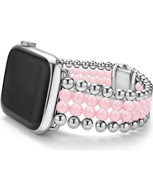 Lagos Smart Caviar Infinite Ceramic Apple Watch Watchband - Pink
