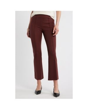 Caslon Seamed Stretch Ponte Flare Leg Pants - Red