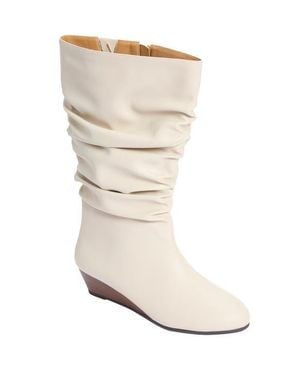 Comfortview The Dori Midi Calf Boot - White