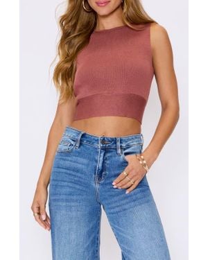 Vici Collection Colbie Tie Back Sweater Tank - Blue