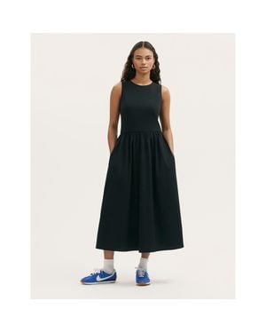 Finery London Georgie Cotton Sleeveless Midi Dress - Black