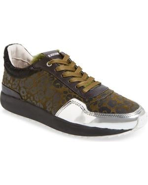Blackstone Sl91 Genuine Shearling Trim Low Top Sneaker - Brown