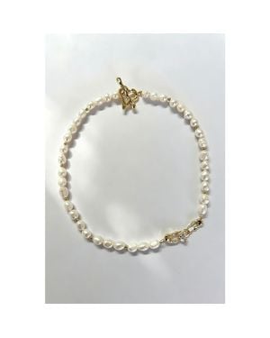 Classicharms Molten Heart Pearl Necklace - White