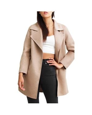 Belle & Bloom Ex Boyfriend Wool Blend Coat - Natural
