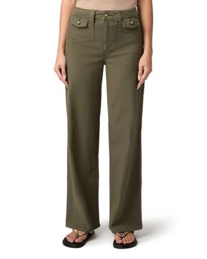 PAIGE Anessa Flap Patch Pocket Wide Leg Pants - Green