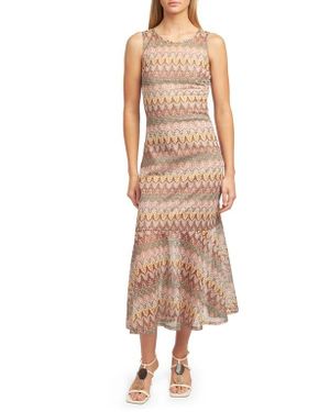 En Saison Joanne Chevron Sleeveless Maxi Dress - Multicolor