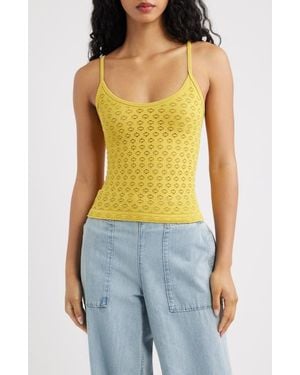BDG Open Knit Camisole - Yellow