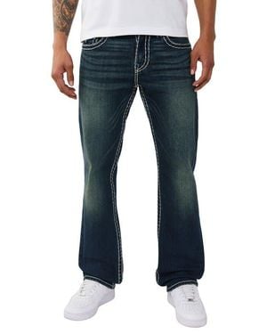 TRUE RELIGION Ricky Super T Flap Straight Jeans - Blue