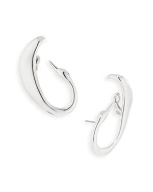 Jenny Bird Egret Climber Earrings - White