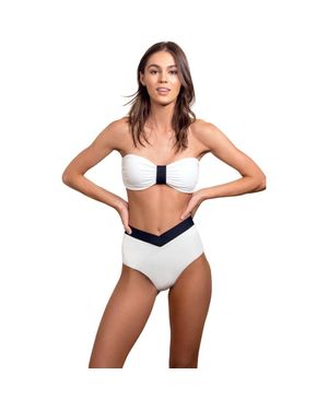 Tabacaru Blair High Waisted Two-Piece Swimsuit - White