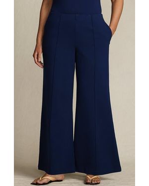 Lands' End Starfish High Rise Palazzo Pants - Blue