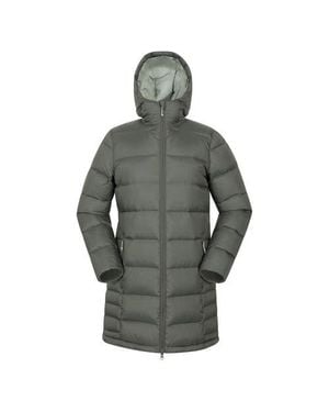 Mountain Warehouse Stratus Extreme Packable Long Down Jacket - Gray