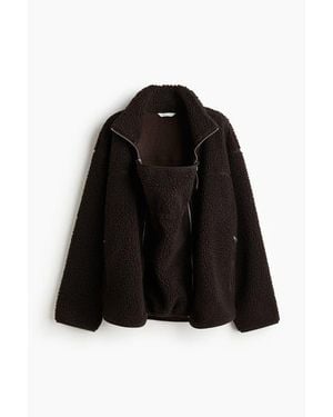 H&M Mama Before & After Babywearing Teddy Jacket - Black