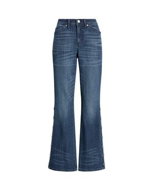 City Blues Side Grommet Bootcut Jeans - Blue