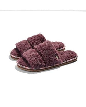 feel good Equinox Double Strap Slippers House Shoes - Purple