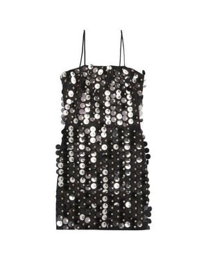 Theme Davie Disco Sequin Dress - Black