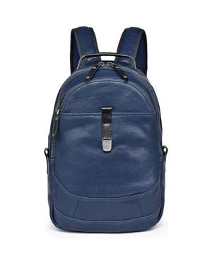 Old Trend Fern Genuine Leather Structured Everyday Backpack - Blue