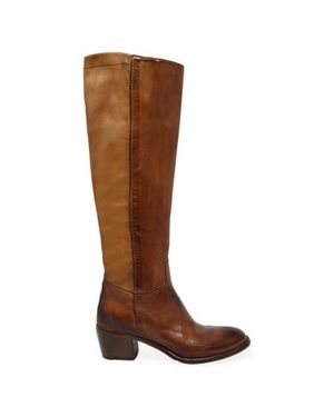 Madison Maison Knee High Boot Stretch Boot - Brown