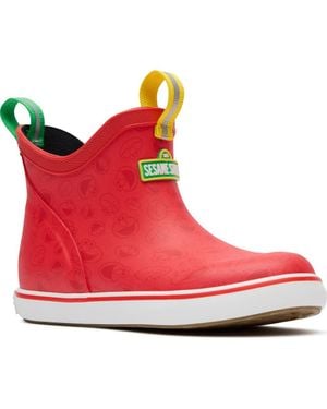 XtraTuf Kids' Sesame Street Ankle Deck Waterproof Boot - Red