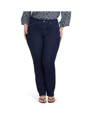 NYDJ Marilyn High Waist Straight Leg Jeans - Blue