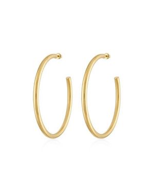 BEN ONI Large Open Hoop Earrings - Metallic