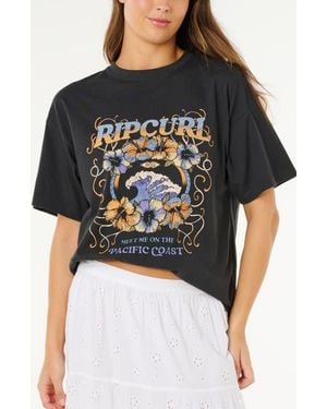 Rip Curl Pacific Coast Heritage Relaxed Graphic T-Shirt - Black