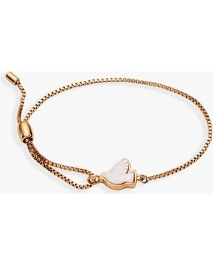 ALEX AND ANI Dove 'Peace' Mother Of Pearl Pull Chain Bracelet - Metallic