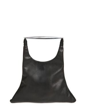 GRACE LING Spear Leather Top Handle Tote - Black