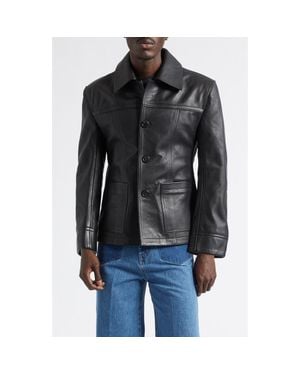 Lu'u Dan Creep Leather Jacket - Black