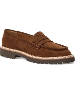 Aquatalia Merry Waterproof Lug Sole Penny Loafer - Brown