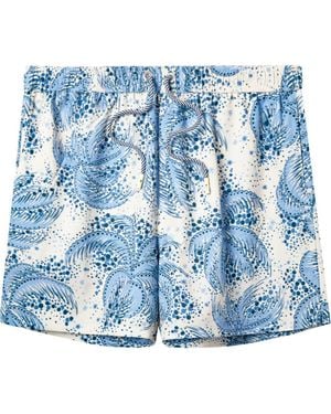 Tombolo Palm Fronds Swim Trunks - Blue