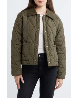 Sam Edelman Quilted Crop Jacket - Black