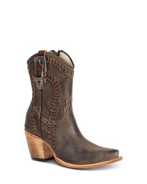 Freebird by Steven Freya Leather Western Bootie - Brown
