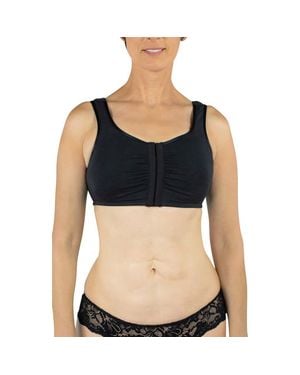 Everviolet Maia Front Close Pocketed Bralette - Black