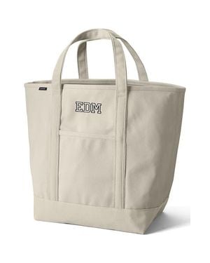 Lands' End Open Top Canvas Tote Bag - Natural