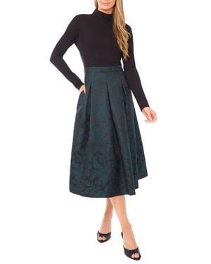 Ted Baker Long Sleeve Mixed Media Dress - Blue