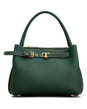 Tod's Mini T Timeless Leather Top Handle Bag - Green