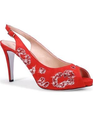 Ron White X The Devil Wears Prada Slingback Peep Toe Pump - Red