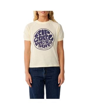 Rip Curl Wettie Graphic Ringer T-Shirt - Blue