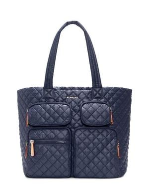 MZ Wallace Large Metro Quilted Nylon Travel Tote - Blue