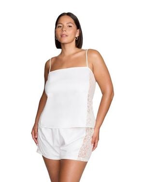 CUUP The Lace Panel Tank - White