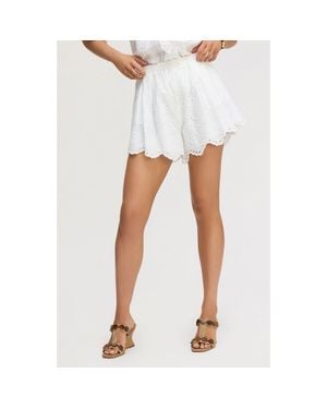 Sam Edelman Eyelet Cotton Shorts - White