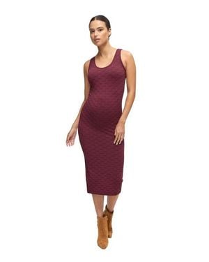 Ingrid & Isabel Textured Bodycon Midi Tank Maternity Dress