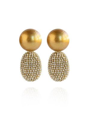 Saule Label Selena Clip-On Earrings - Metallic