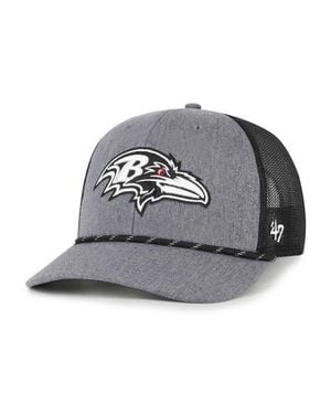 '47 Baltimore Ravens Carbon Rope Trucker Adjustable Hat - Gray