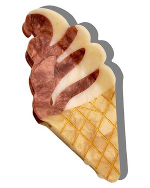 Solar Eclipse Soft Serve Ice Cream Hair Claw Clip - Orange