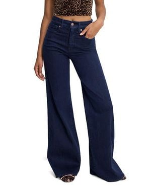 GOOD AMERICAN Good Waist High Waist Palazzo Jeans - Blue
