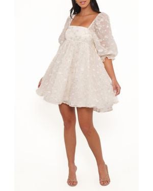 Petal & Pup Lillian Lace & Sequin Minidress - Natural