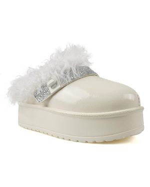 Zigi Sheridan Faux Fur Platform Slipper - White